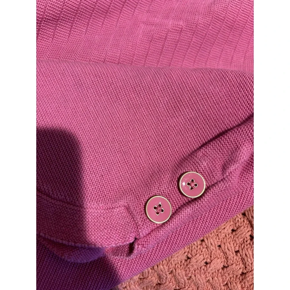 Talbots Sweater‎ Women's 1X Petite Pink Cotton 3/4 Sleeve Pullover